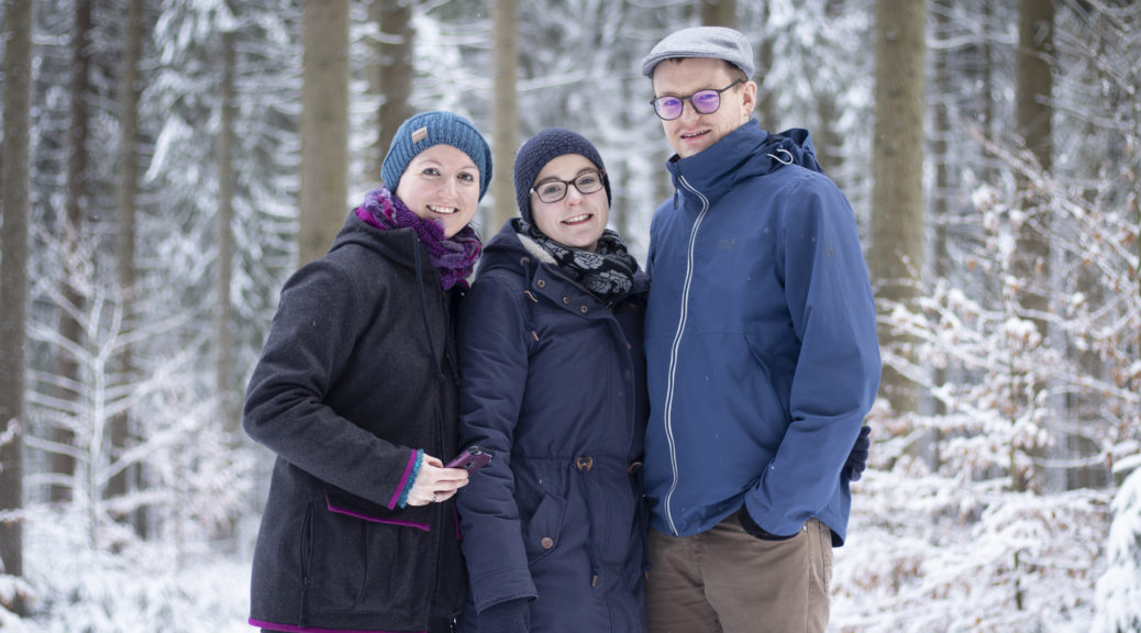 Luise, Mandy und Tobias auf dem Bärenstein